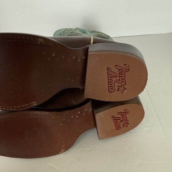 TONY LAMA Rowena 11” Women’s 6B Brown Turquoise Leather Western Boot USA SA2101 - Picture 8 of 15
